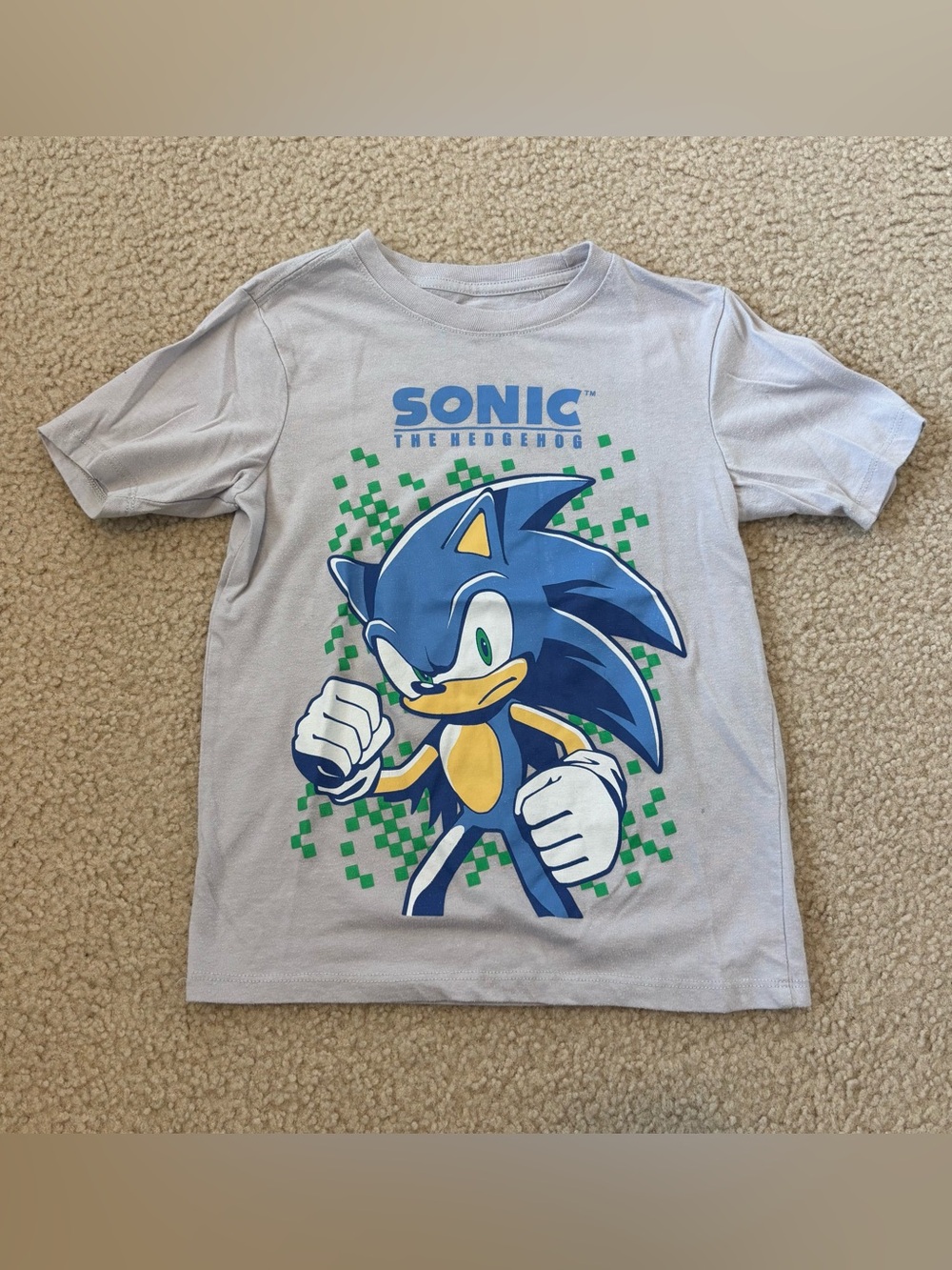 Sonic the Hedgehog Boys' Gray Graphic Tee Size 6/7